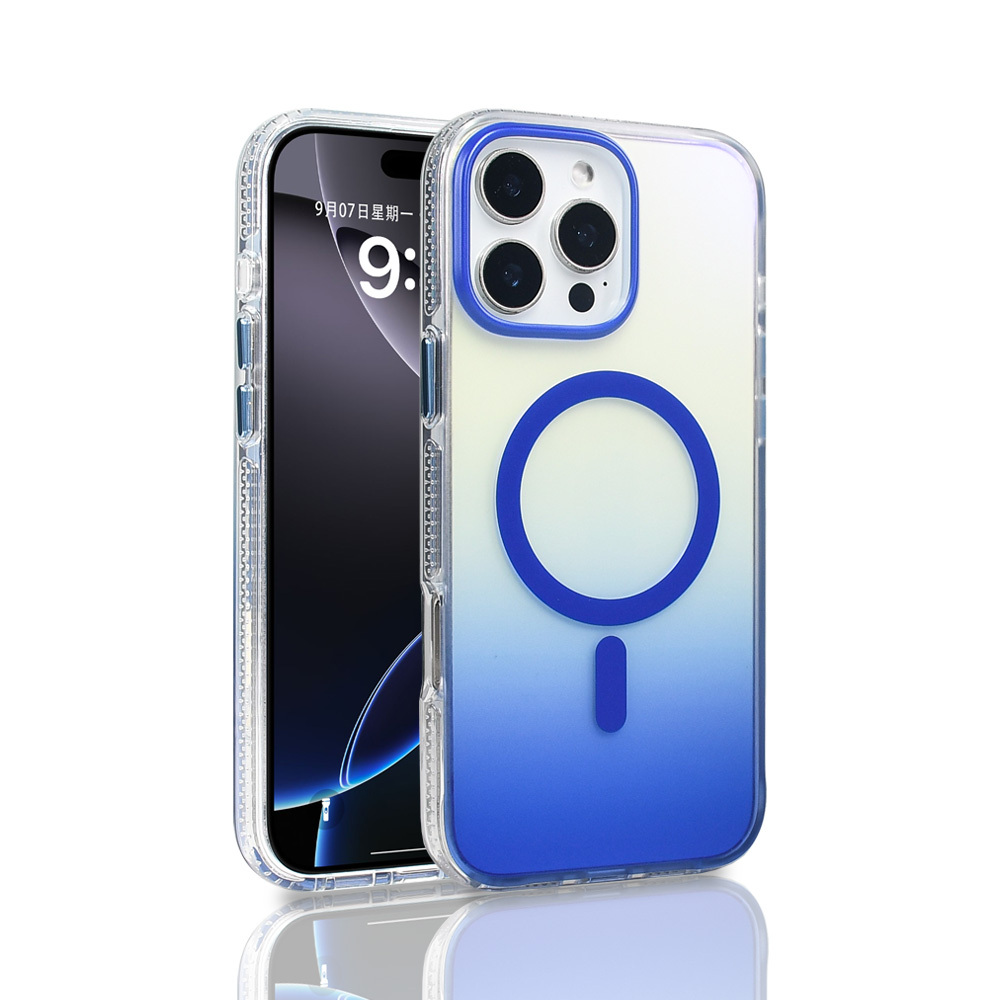 Apple iPhone 16 Pro Max Uyumlu Kılıf M-safe Şarj Özellikli Transparan Renk Geçişli Zore Toros Kapak