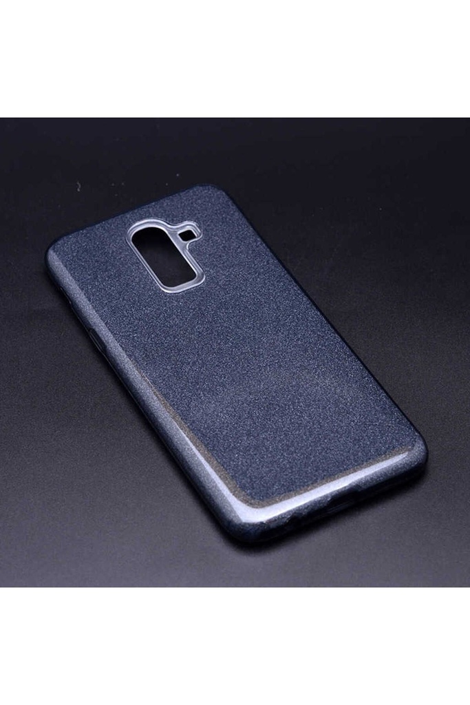 [RNZ-TA13945] Samsung Galaxy J8 Uyumlu Kılıf Zore Shining Silikon (Siyah)
