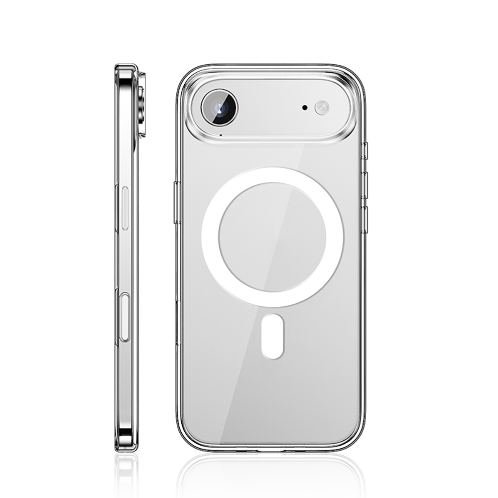Apple iPhone 17 Air Uyumlu Kılıf M-safe Şarj Özellikli Transparan Sert PC Wlons Pita Kapak