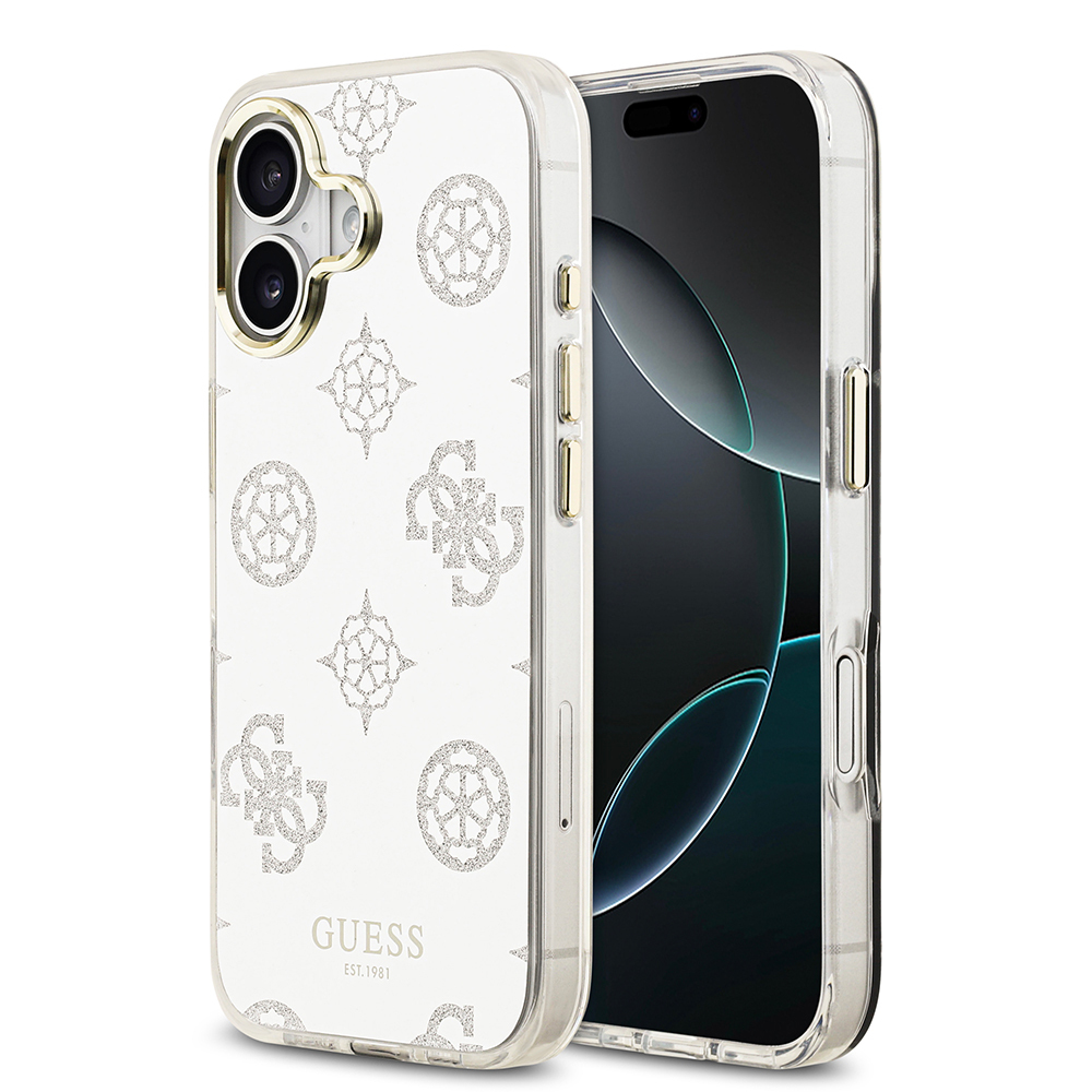 Apple iPhone 17 Uyumlu Kılıf Guess Orjinal Lisanslı Metal Kamera Çerçeveli Simli Aynalı Kapak