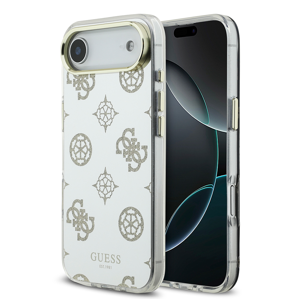 Apple iPhone 17 Air Uyumlu Kılıf Guess Orjinal Lisanslı Metal Kamera Çerçeveli Simli Aynalı Kapak