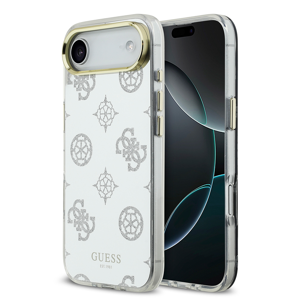 Apple iPhone 17 Air Uyumlu Kılıf Guess Orjinal Lisanslı Metal Kamera Çerçeveli Simli Aynalı Kapak