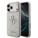 Apple iPhone 17 Pro Max Uyumlu Kılıf Guess Orjinal Lisanslı 4G Büyük Metal Kamera Çerçeveli ve Logolu Glitter Kapak