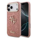 Apple iPhone 17 Pro Max Uyumlu Kılıf Guess Orjinal Lisanslı 4G Büyük Metal Kamera Çerçeveli ve Logolu Glitter Kapak