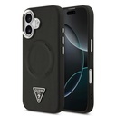 Apple iPhone 17 Uyumlu Kılıf Guess Orjinal Lisanslı M-safe Şarj Özellikli PU Deri Metal Kamera Çerçeveli Üçgen Logolu Kapak