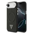 Apple iPhone 17 Air Uyumlu Kılıf Guess Orjinal Lisanslı M-safe Şarj Özellikli PU Deri Metal Kamera Çerçeveli Üçgen Logolu Kapak