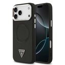 Apple iPhone 17 Pro Max Uyumlu Kılıf Guess Orjinal Lisanslı M-safe Şarj Özellikli PU Deri Metal Kamera Çerçeveli Üçgen Logolu Kapak