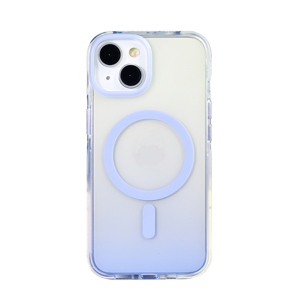 Apple iPhone 14 Uyumlu Kılıf M-safe Şarj Özellikli Transparan Renk Geçişli Zore Toros Kapak