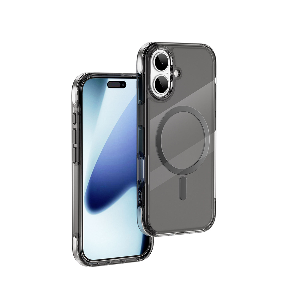 [RNZ-TA124983] Apple iPhone 17 Uyumlu Kılıf M-safe Şarj Özellikli Wiwu MCC-702 Titanyum Pro Serisi Sert PC Kapak (Siyah)