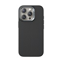 Apple iPhone 16 Pro Max Uyumlu Kılıf Karbon Fiber M-safe Şarj Özellikli Kamera Kontrol Butonlu Benks Hybrid ArmorPro 600D Kevlar Kapak