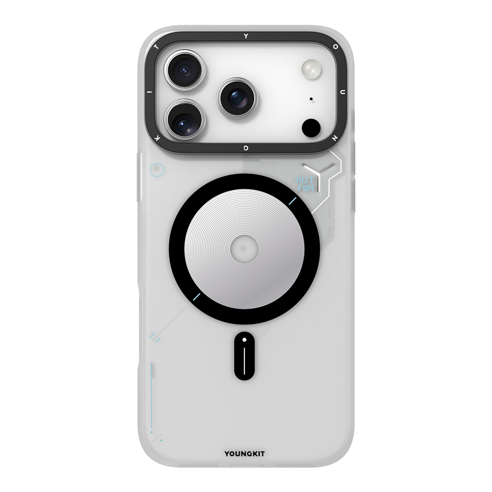 Apple iPhone 17 Pro Uyumlu Kılıf M-safe Şarj Özellikli Disk Desenli Youngkit Disc Battle Kapak