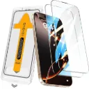Apple iPhone 14 Pro Max Uyumlu Zore 3D Oliv HD Temperli Cam Ekran Koruyucu + Kolay Uygulama Aparatı