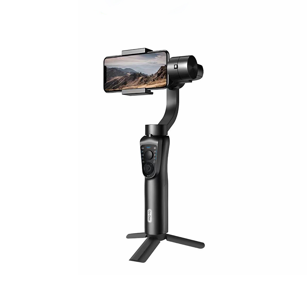 [RNZ-TA124069] Go Des GD-S5 3 Eksenli El Tipi Yüz Tanıma Takip Özellikli Led Işıklandırma Aparatlı Gimbal Stabilizatör
