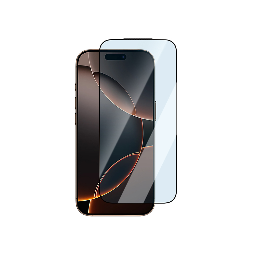 Apple iPhone 16 Pro Uyumlu CaseWorld Applicator Serisi 2.5D Eyesafe Mavi Işık Teknolojili 0.33mm Temperli Cam Ekran Koruyucu + Uygulama Aparatı