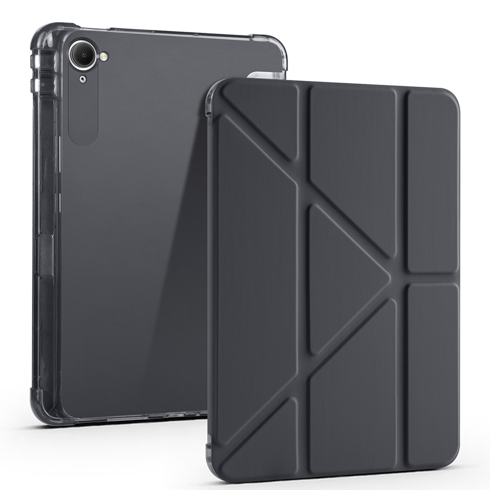 [RNZ-TA123788] Xiaomi Redmi K Pad Uyumlu Kılıf Zore Tri Folding Kalem Bölmeli Standlı Kılıf (Siyah)