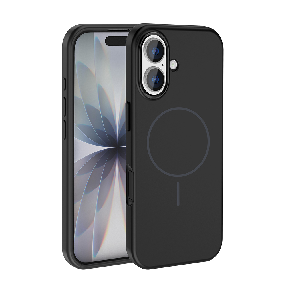 Apple iPhone 17 Uyumlu Kılıf M-Safe Şarj Özellikli Metal Kamera Çerçeveli Zore Edi Silikon Kapak
