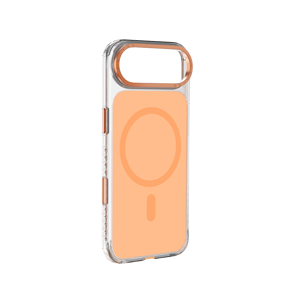 Apple iPhone 17 Air Uyumlu Kılıf M-safe Şarj Özellikli Metal Kamera Çerçeveli Airbag Tasarımlı Lenyes CK221 Sert PC Kapak