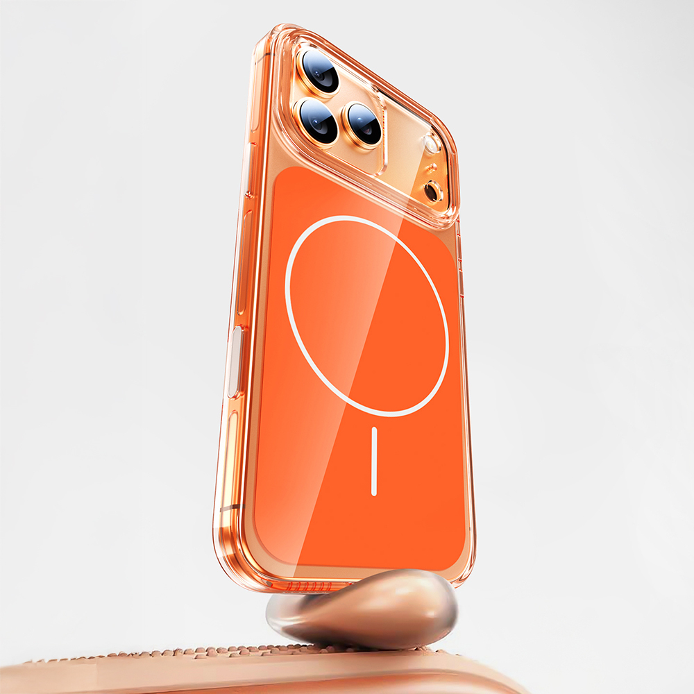 Apple iPhone 17 Pro Uyumlu Kılıf Zore M-safe Şarj Özellikli Şeffaf Kamera Kontrol Butonlu Lugano Kapak