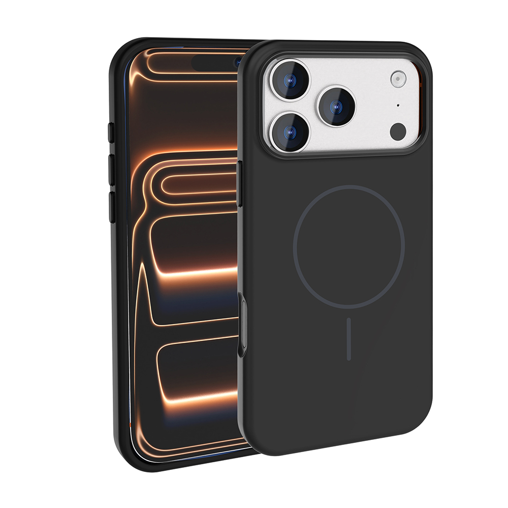 Apple iPhone 17 Pro Max Uyumlu Kılıf M-Safe Şarj Özellikli Metal Kamera Çerçeveli Zore Edi Silikon Kapak