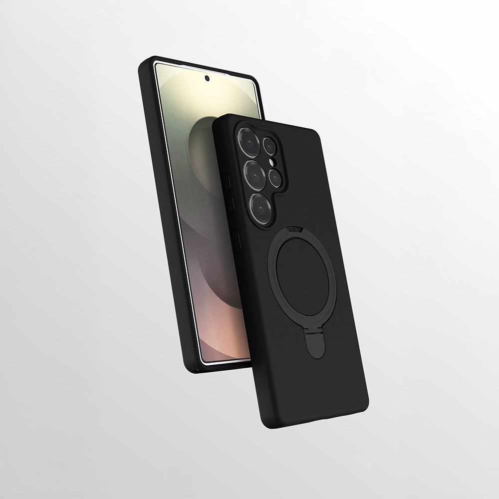 Samsung Galaxy S25 Ultra Uyumlu Kılıf M-safe Şarj Özellikli Standlı Zore Samara Kapak