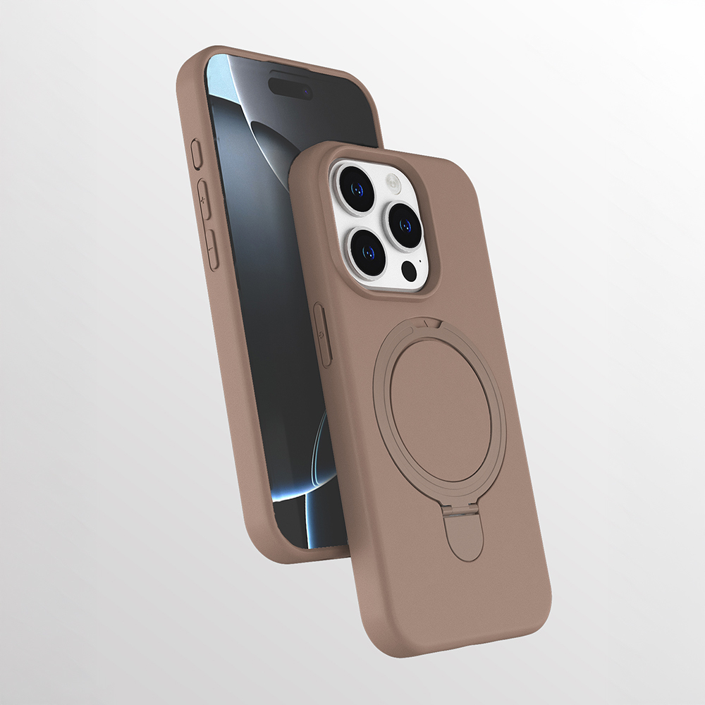 Apple iPhone 14 Pro Uyumlu Kılıf M-safe Şarj Özellikli Standlı Zore Samara Kapak