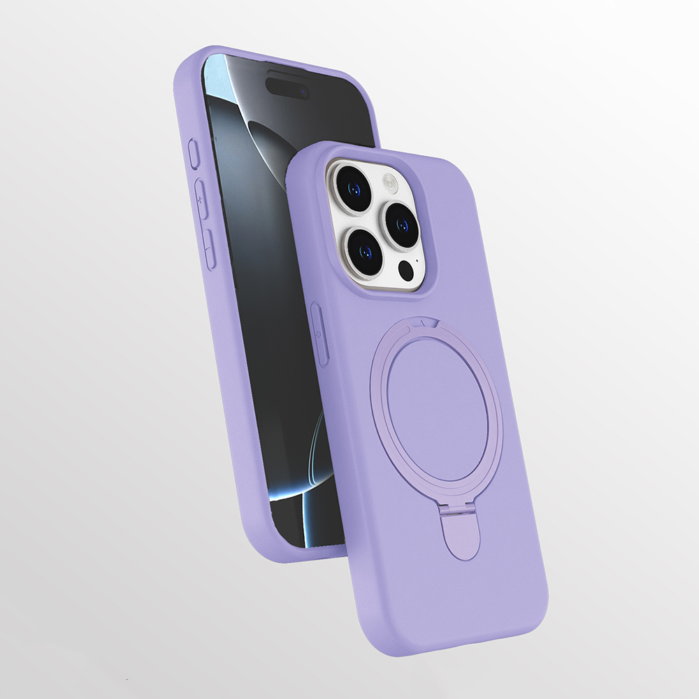 Apple iPhone 15 Pro Uyumlu Kılıf M-safe Şarj Özellikli Standlı Zore Samara Kapak