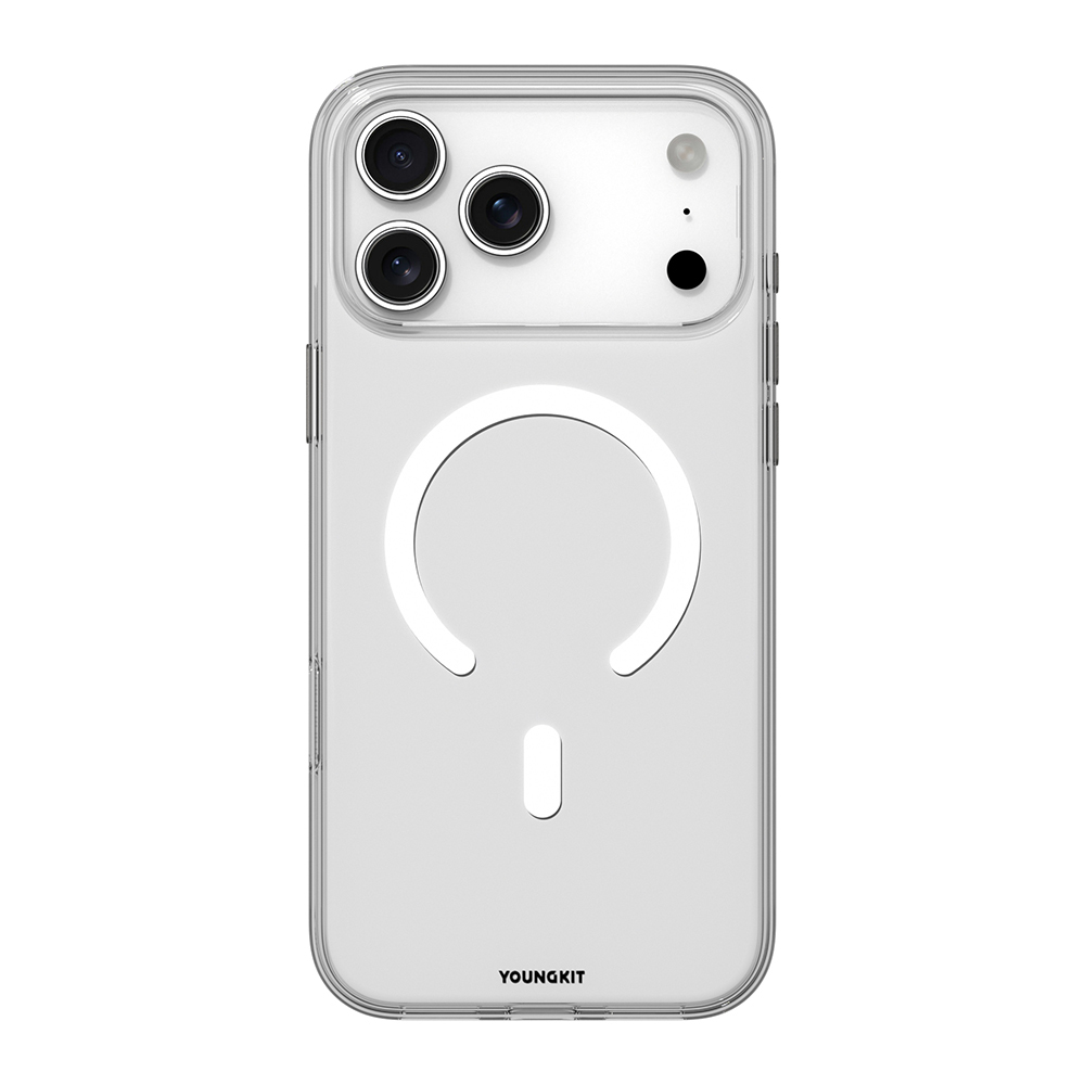 Apple iPhone 17 Pro Max Uyumlu Kılıf M-safe Şarj Özellikli Youngkit Clear Serisi Kapak