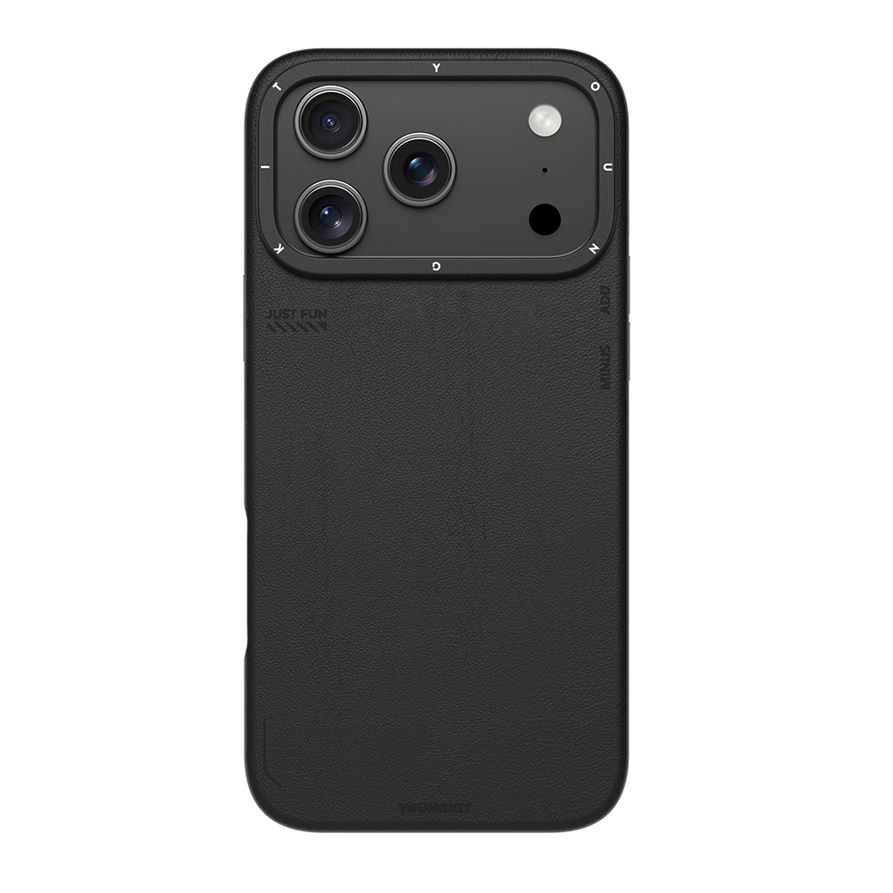 [RNZ-TA124750] Apple iPhone 17 Pro Max Uyumlu Kılıf M-safe Şarj Özellikli Basit Mat Deri Desenli Youngkit Tech Fashion Serisi Kapak (Siyah)