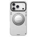 Apple iPhone 17 Pro Max Uyumlu Kılıf M-safe Şarj Özellikli 360 Derece Standlı Basit Mat Deri Desenli Youngkit Tech Leather Serisi Kapak