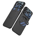 Apple iPhone 17 Pro Max Uyumlu Kılıf M-safe Şarj Özellikli 360 Derece Standlı Çift Parçalı Zore Torino Kapak