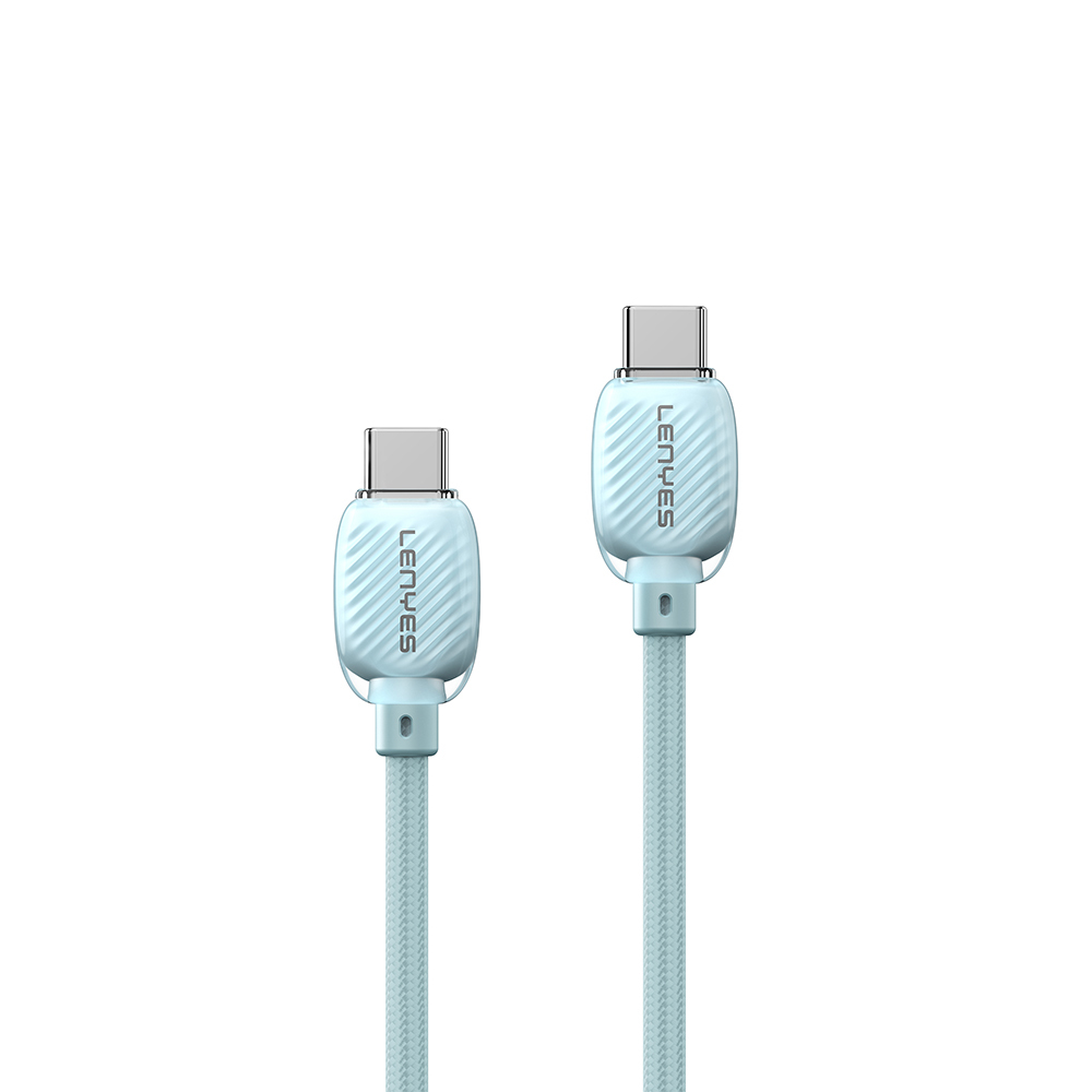 [RNZ-TA125179] Lenyes LC536 Type-C to Type-C PD Örgü Tasarımlı Hızlı Şarj Özellikli Data ve Şarj Kablosu 60W 1M (Yeşil)