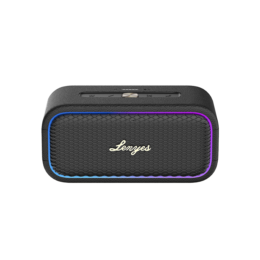 [RNZ-TA125176] Lenyes S891 RGB Işıklı Taşınabilir Su Geçirmez OTG-TWS Bluetooth Hoparlör v5.3 80W (Siyah)