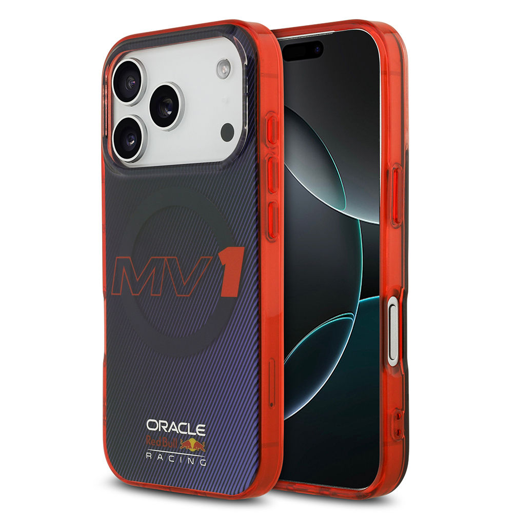 Apple iPhone 17 Pro Uyumlu Kılıf Redbull Orjinal Lisanslı M-safe Şarj Özellikli Çift Katmanlı Çizgi Desenli Sert PC MV Kapak