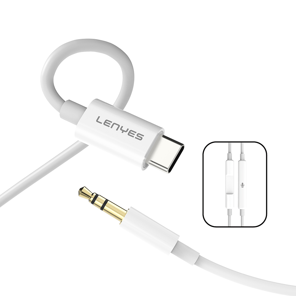 [RNZ-TA125154] Lenyes AX106 Type-C to 3.5mm AUX Audio Kablo 1M