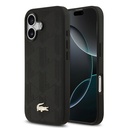 Apple iPhone 17 Uyumlu Kılıf Lacoste Orjinal Lisanslı M-safe Şarj Özellikli PU Deri Tasarımlı Karışık Monogram Desenli Kapak