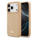Apple iPhone 17 Pro Uyumlu Kılıf Lacoste Orjinal Lisanslı M-safe Şarj Özellikli PU Deri Tasarımlı Karışık Monogram Desenli Kapak