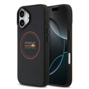 Apple iPhone 17 Uyumlu Kılıf Redbull Orjinal Lisanslı M-safe Şarj Özellikli Kırmızı Halka ve Logo Kabartmalı PU Deri Kapak