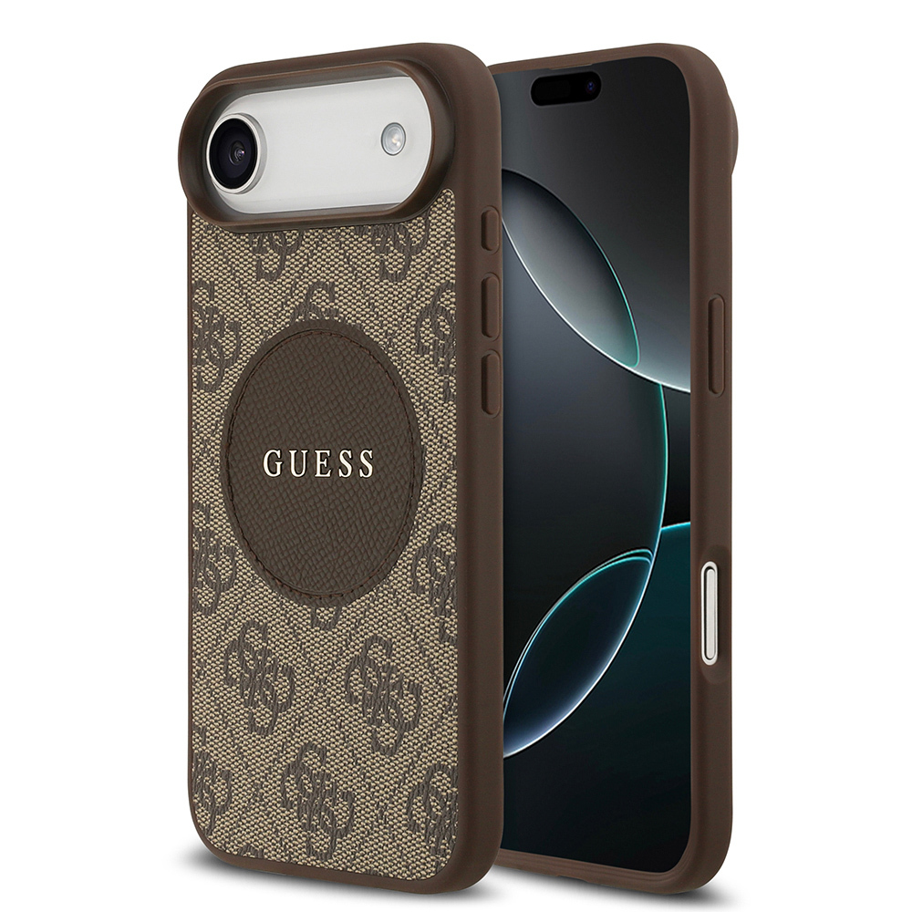 Apple iPhone 17 Air Uyumlu Kılıf Guess Orjinal Lisanslı M-safe Şarj Özellikli Yazı Logolu Circle Classic Kapak