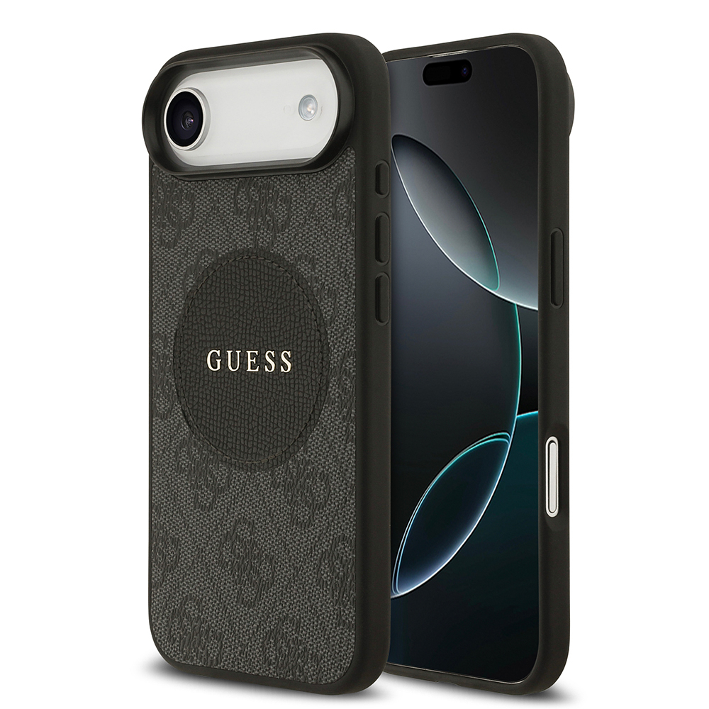 Apple iPhone 17 Air Uyumlu Kılıf Guess Orjinal Lisanslı M-safe Şarj Özellikli Yazı Logolu Circle Classic Kapak