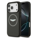 Apple iPhone 17 Pro Uyumlu Kılıf Aston Martin Orjinal Lisanslı M-safe Şarj Özellikli Karbon Fiber Kevlar Kapak