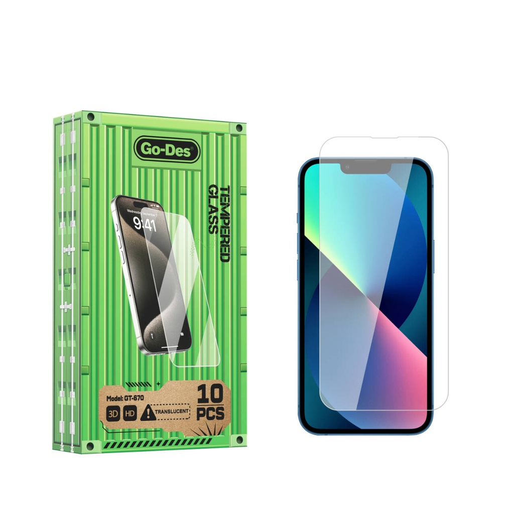 Apple iPhone 14 Uyumlu Go Des Parmak İzi Bırakmayan 9H Oleofobik Bom Glass Ekran Koruyucu