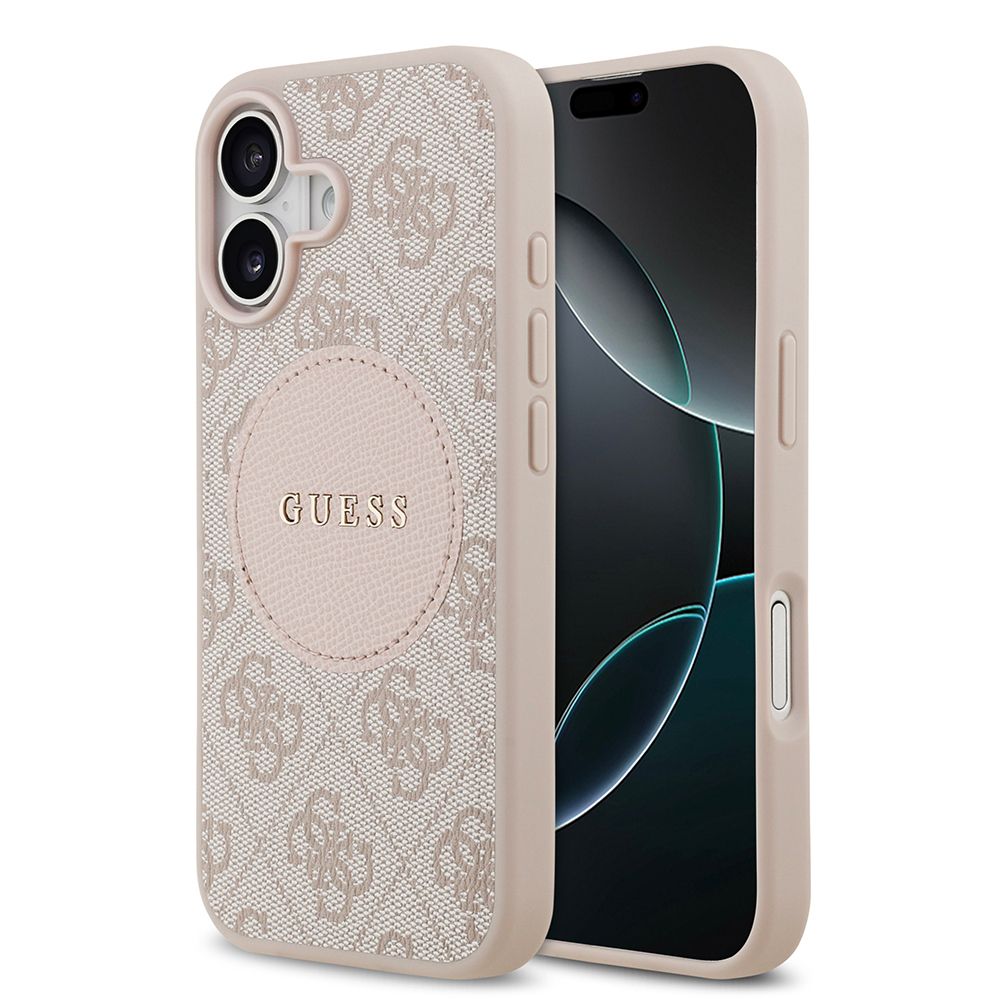 Apple iPhone 17 Uyumlu Kılıf Guess Orjinal Lisanslı M-safe Şarj Özellikli Yazı Logolu Circle Classic Kapak
