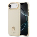 Apple iPhone 17 Air Uyumlu Kılıf Guess Orjinal Lisanslı M-safe Şarj Özellikli Grained Yazı ve Taşlı 4G Logolu Kapak