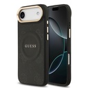 Apple iPhone 17 Air Uyumlu Kılıf Guess Orjinal Lisanslı M-safe Şarj Özellikli Sıcak Baskılı Yazı Logolu PU Deri Peony Kapak