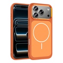 Apple iPhone 17 Pro Uyumlu Kılıf M-Safe Şarj Özellikli Metal Kamera Çerçeveli Zore Sanremo Silikon Kapak