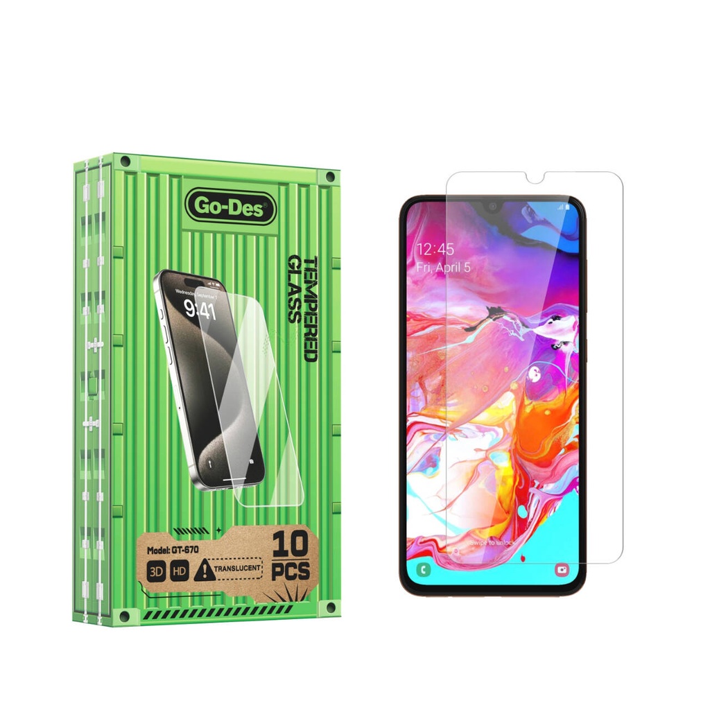 Samsung Galaxy A70 Uyumlu Go Des Parmak İzi Bırakmayan 9H Oleofobik Bom Glass Ekran Koruyucu