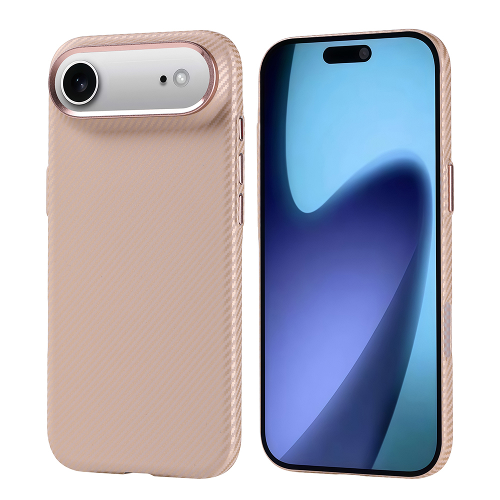 Apple iPhone 17 Air Uyumlu Kılıf M-safe Şarj Özellikli Karbon Fiber Görünümlü Zore Nekst Kapak