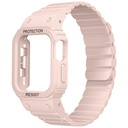 Apple Watch 44mm Uyumlu Zore KRD-142 Airbag Tasarımlı Kasa Koruyuculu Silikon Kordon