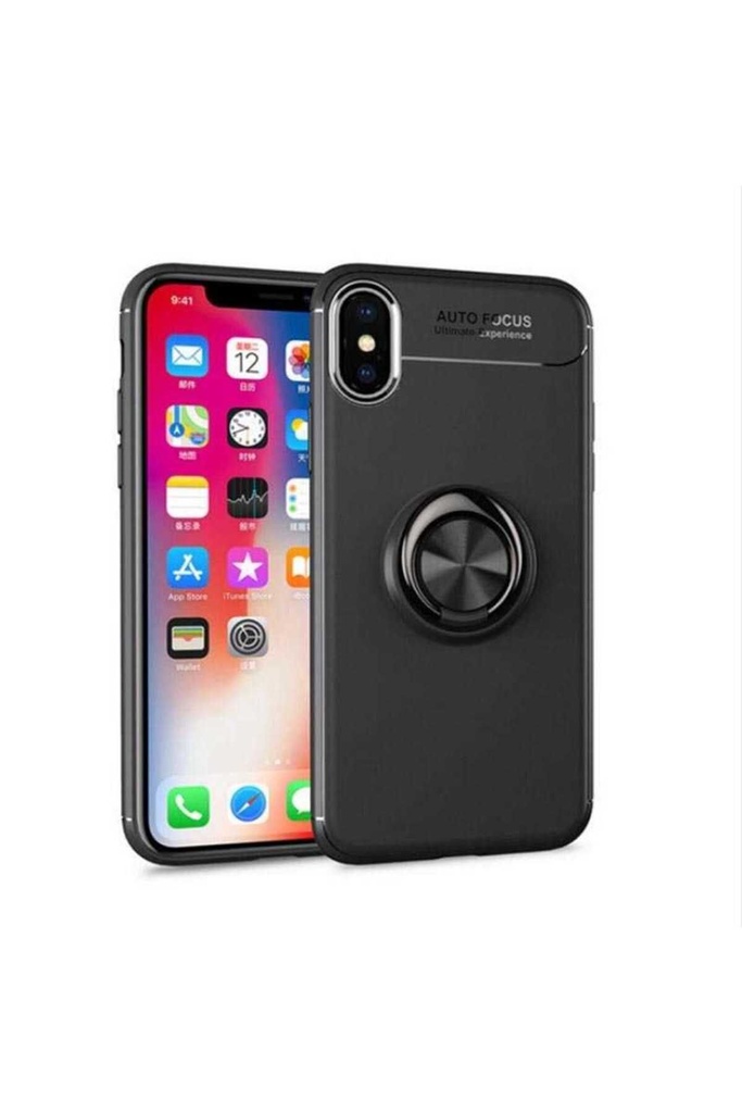 [RNZ-TA14152] Apple iPhone XS Max Uyumlu Kılıf Zore Ravel Silikon Kapak (Siyah)