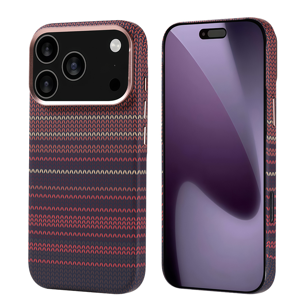 Apple iPhone 17 Pro Uyumlu Kılıf M-safe Şarj Özellikli Karbon Fiber Görünümlü Zore Nekst Kapak
